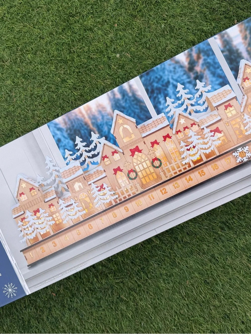 Holiday Wooden Village LED Advent Calendar, 30